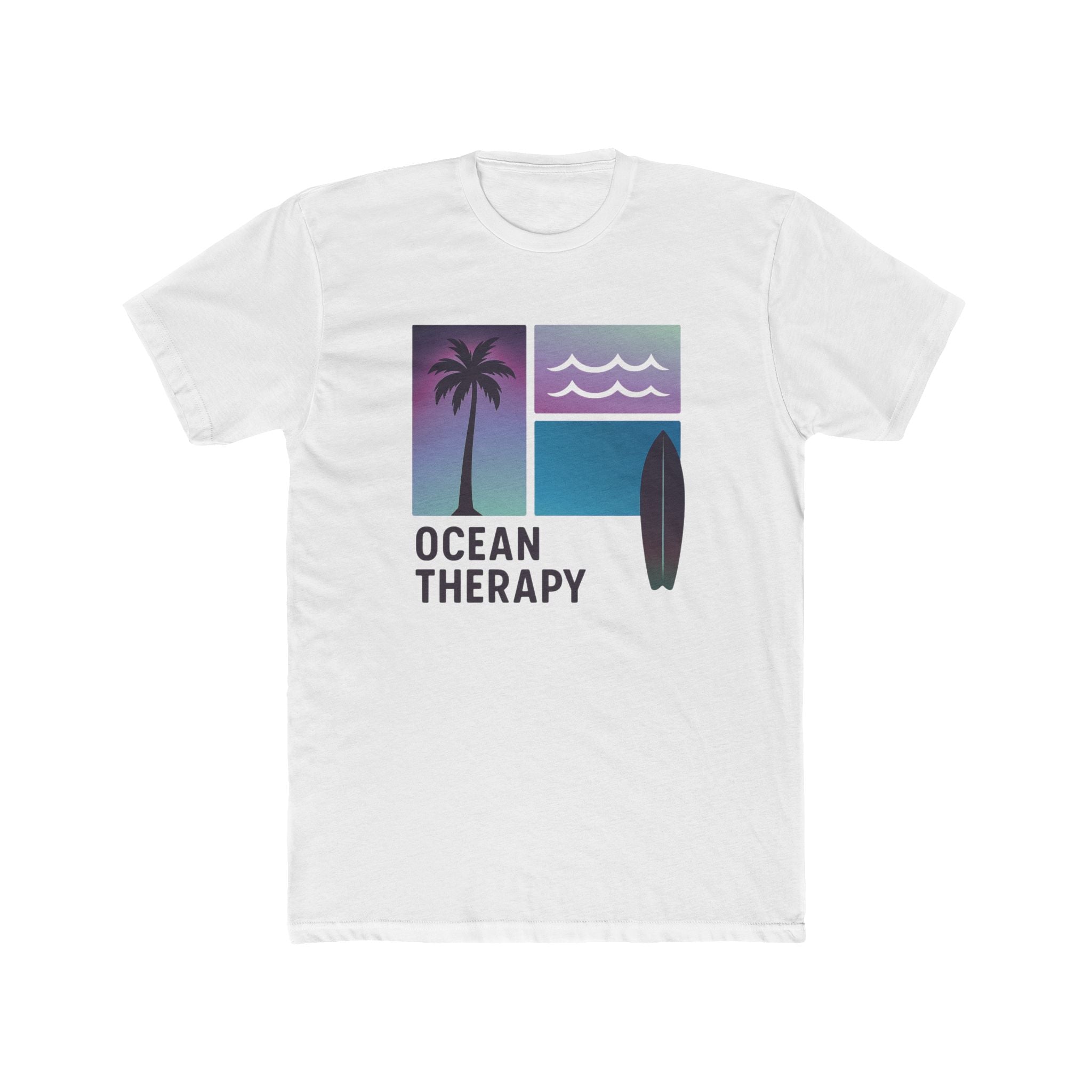 Ocean Therapy Fitted Tee - Beach Block Purple