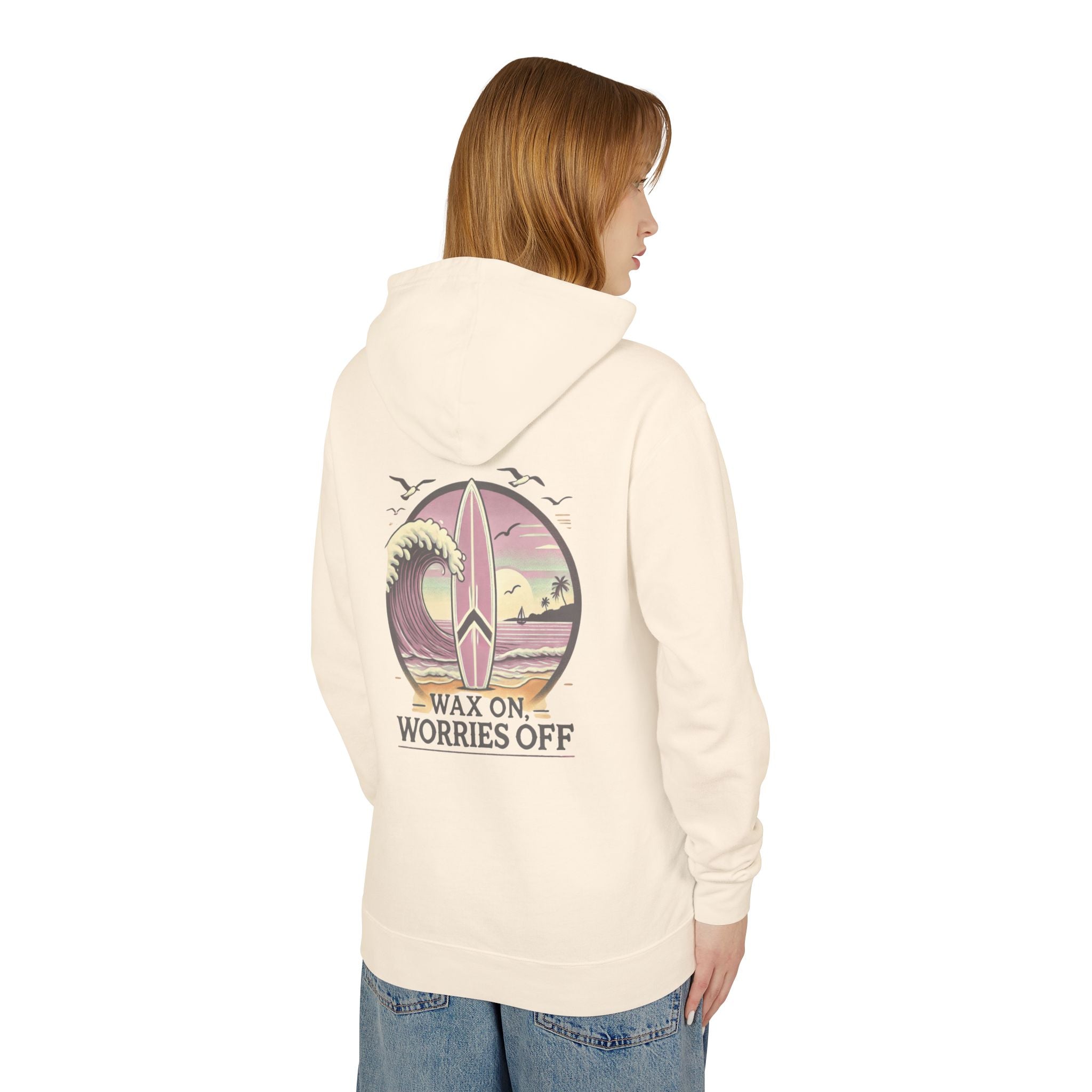 Wave Crest 'Wax On' Hoodie - Clamshell Pink