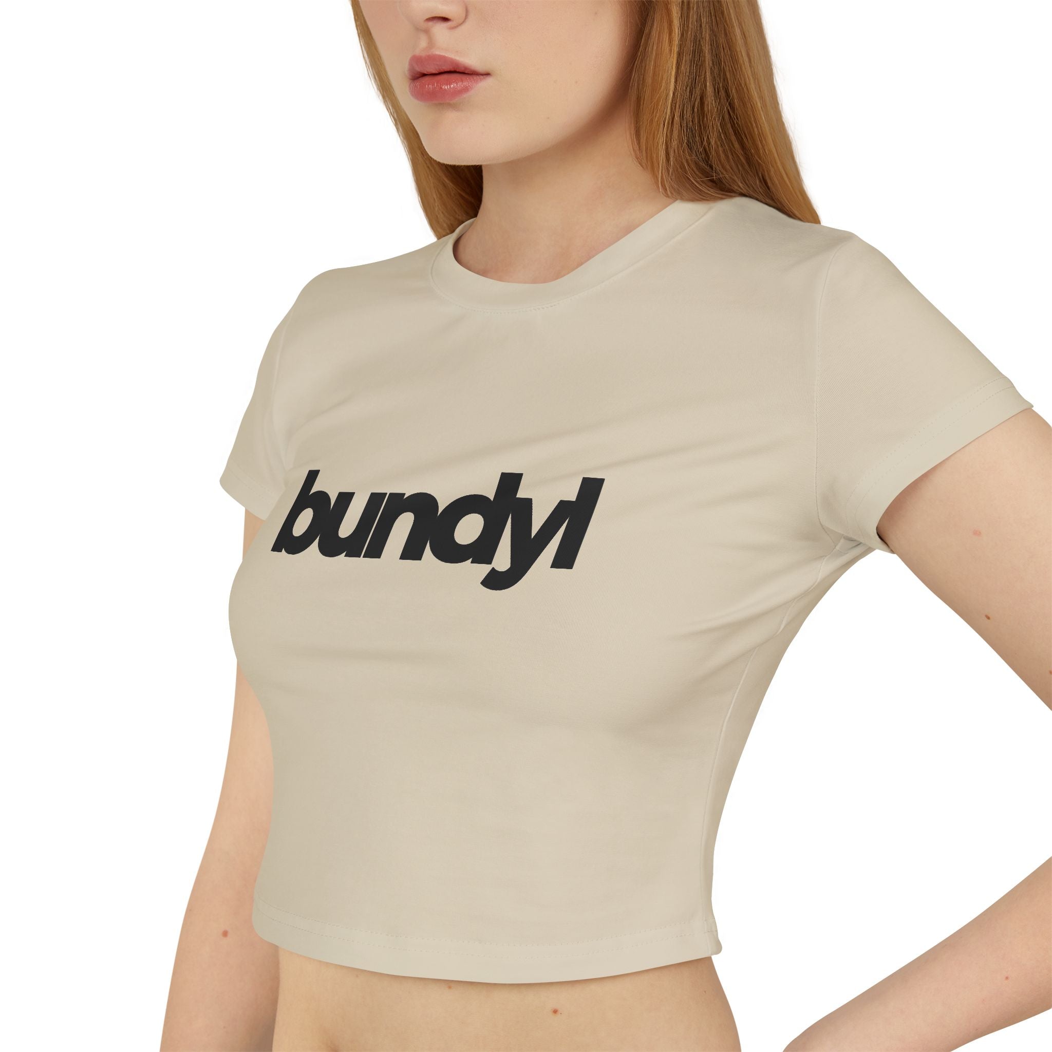 bundyl Logo Cropped Fitted Tee - Black