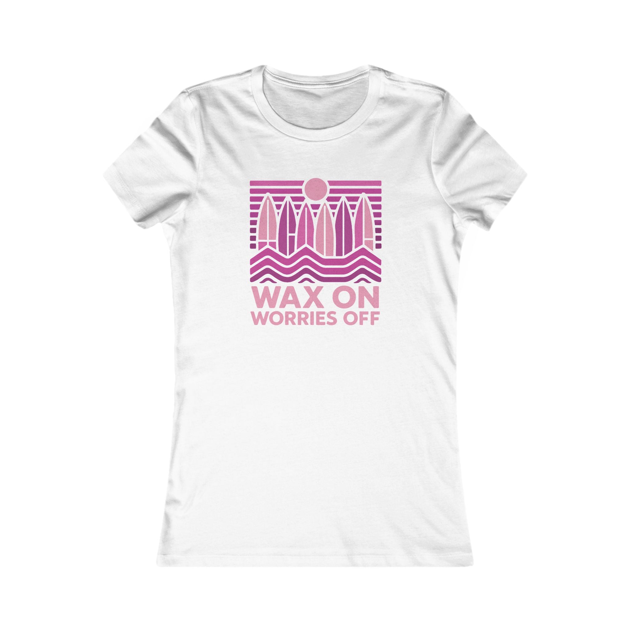 Boards Up 'Wax On' Favorite Tee - Hot Summer Pink