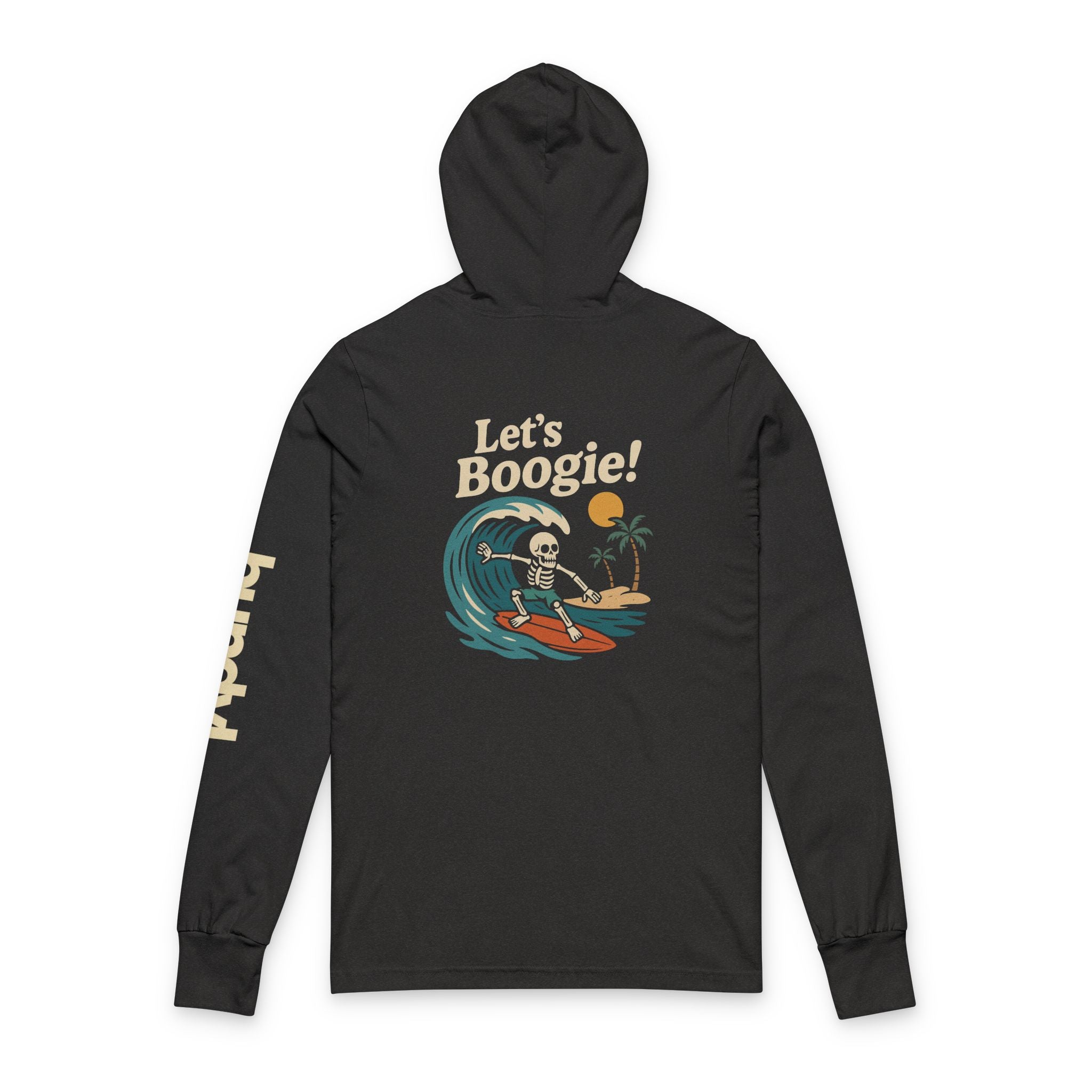 Skully 'Let's Boogie' Long Sleeve Hooded Tee - Bold Back