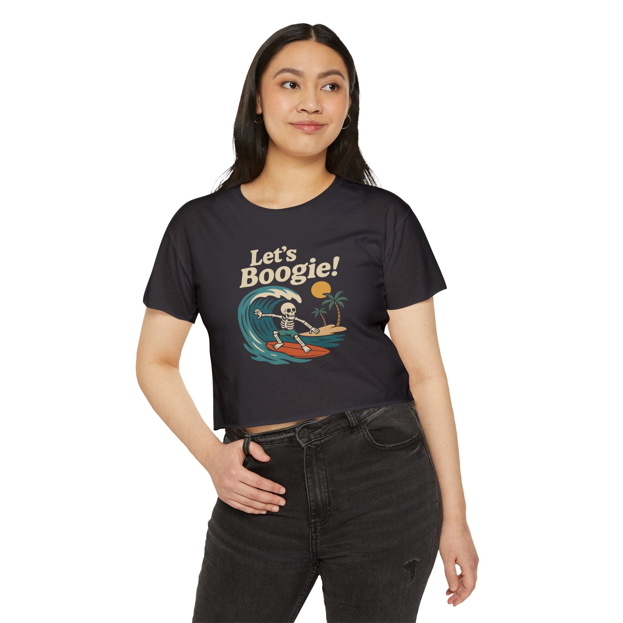 Skully 'Let's Boogie' Festival Crop Top