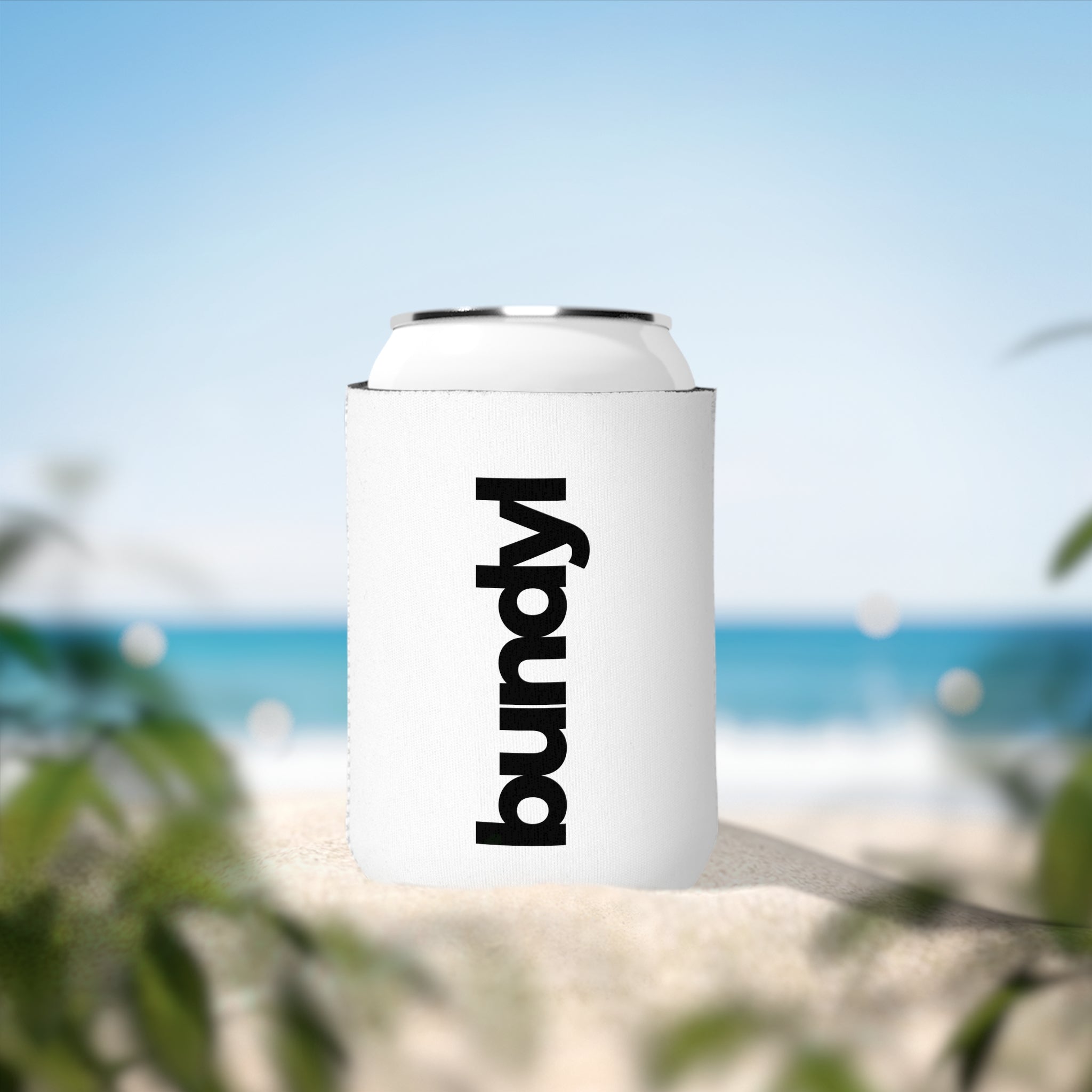 bundyl Logo Can Cooler - Black on White