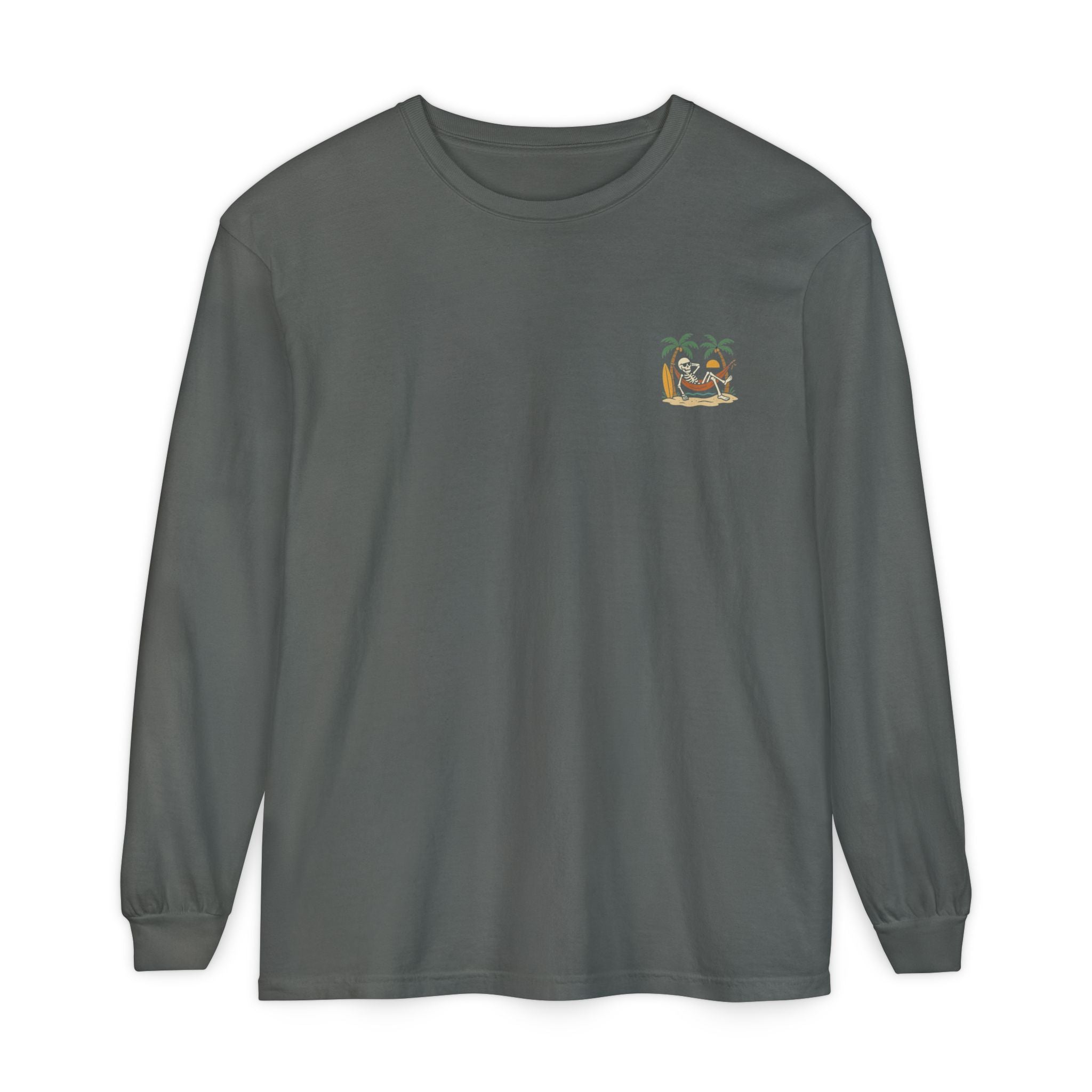 Skully 'Seas the Day!' Long Sleeve Tee - Pocket Only
