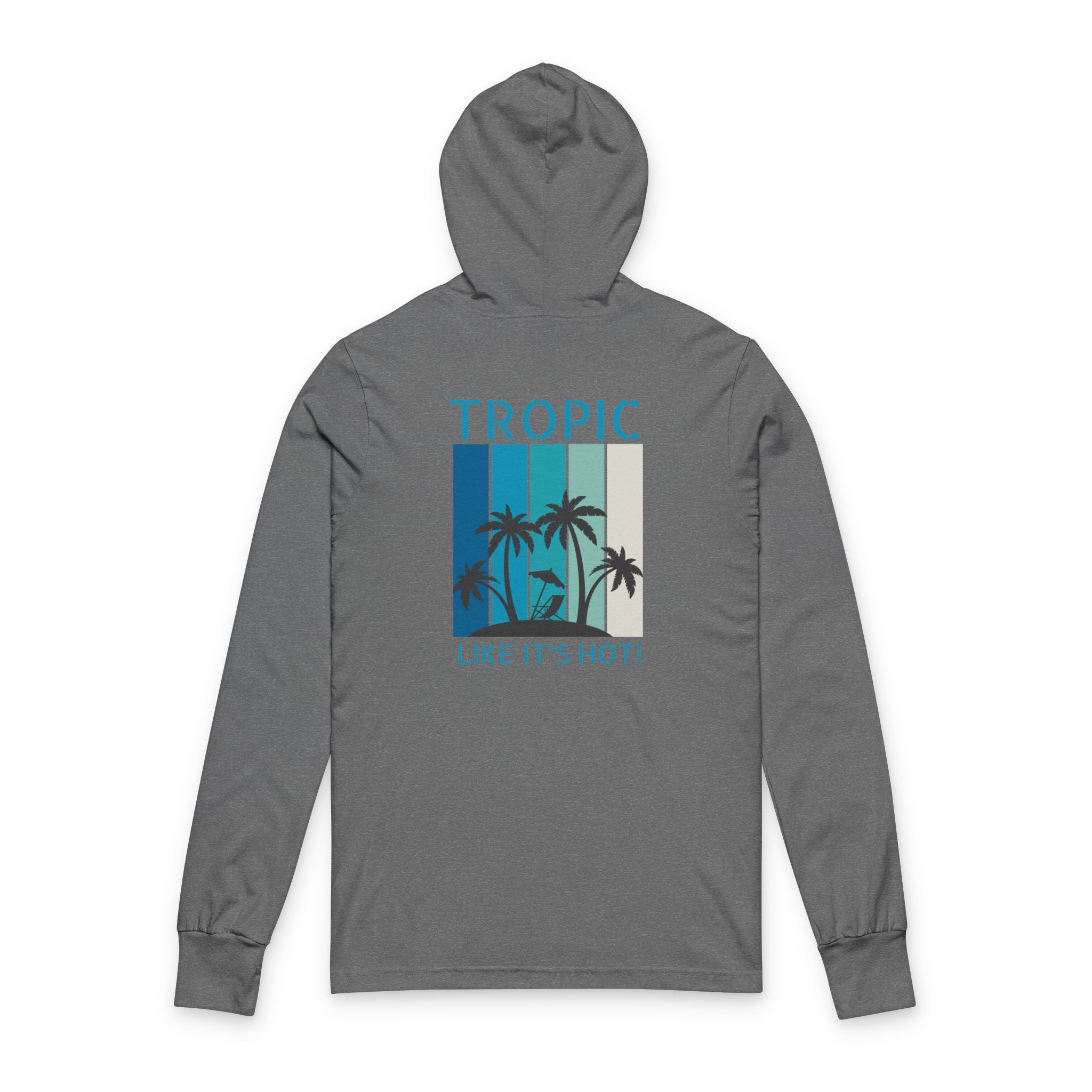 Tropic Panels Long Sleeve Hooded Tee - Big Blue Sky