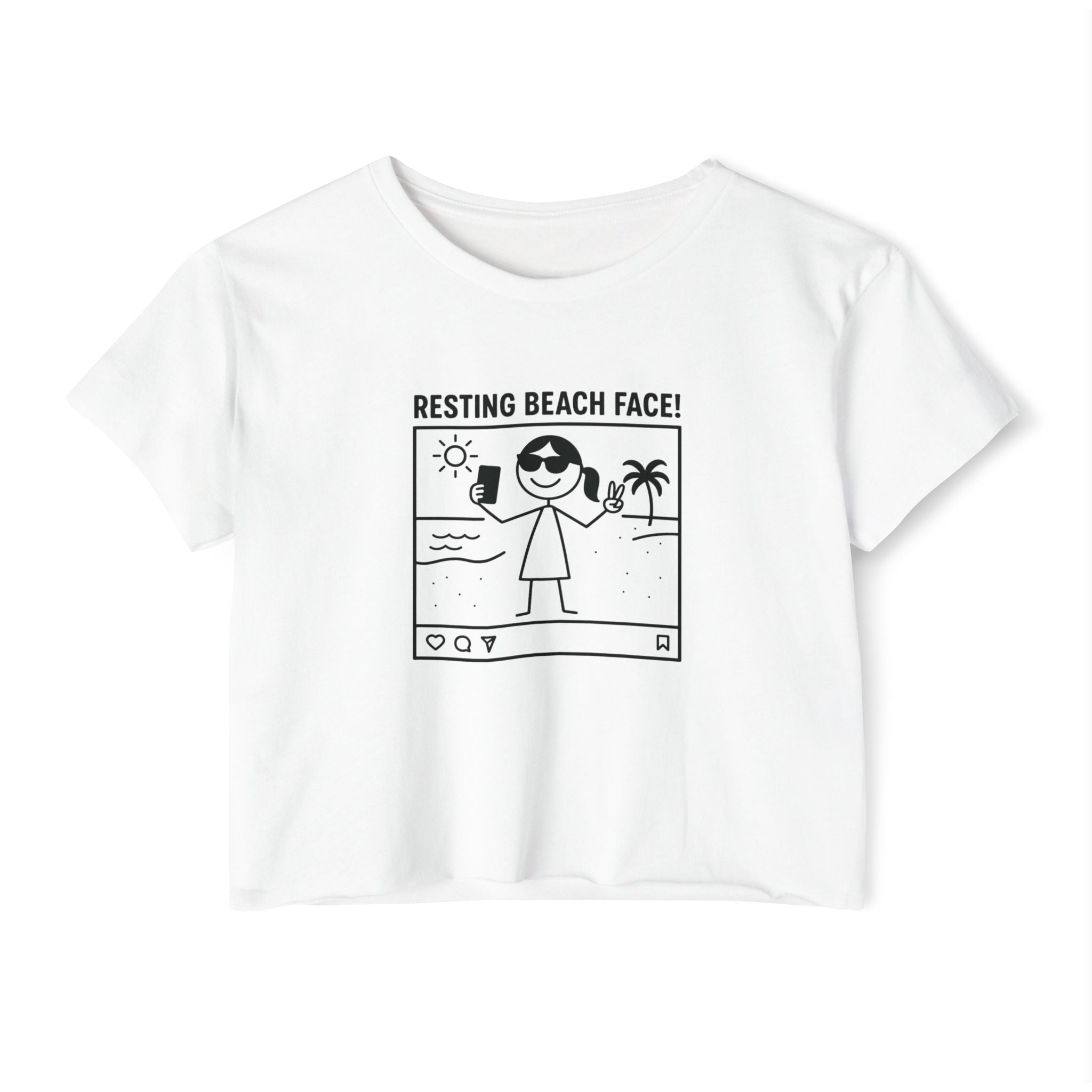 Resting Beach Face! Festival Crop Top - Selfie Girl