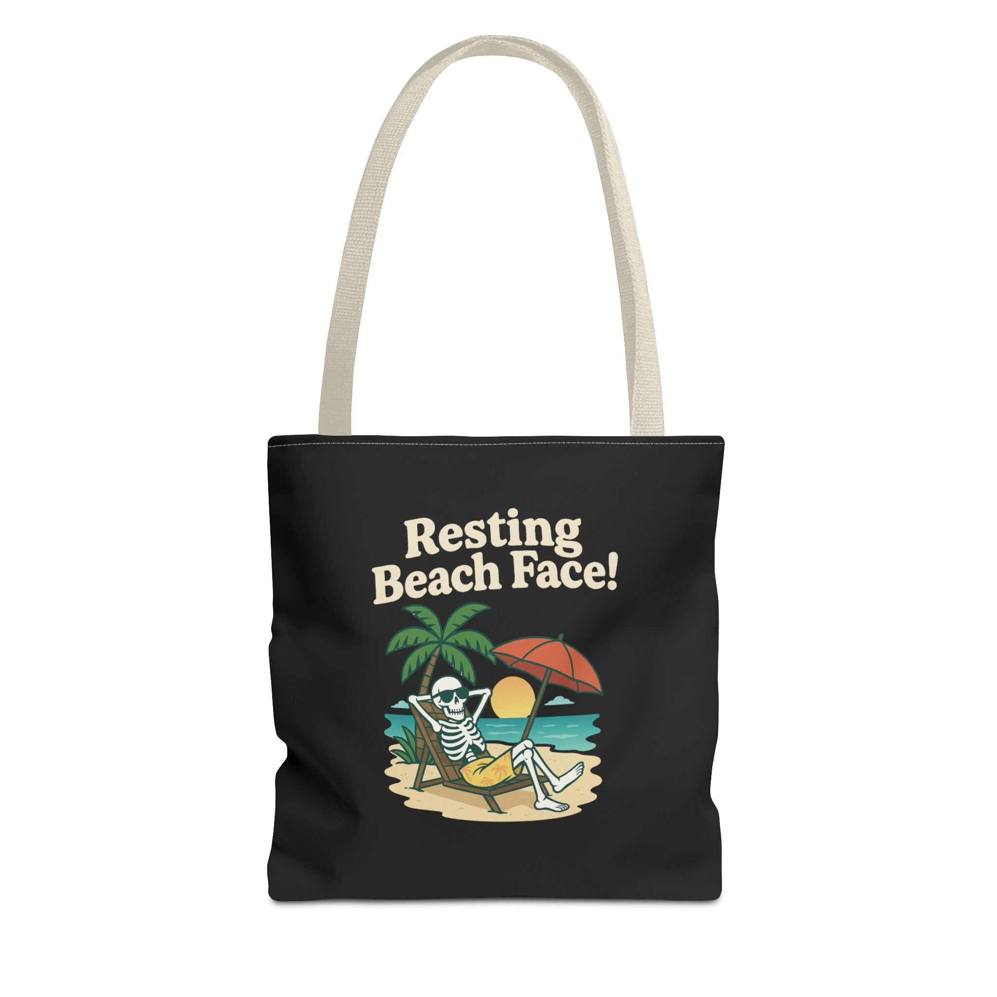 Skully 'Resting Beach Face' Everyday Canvas Tote Bag - 13x13