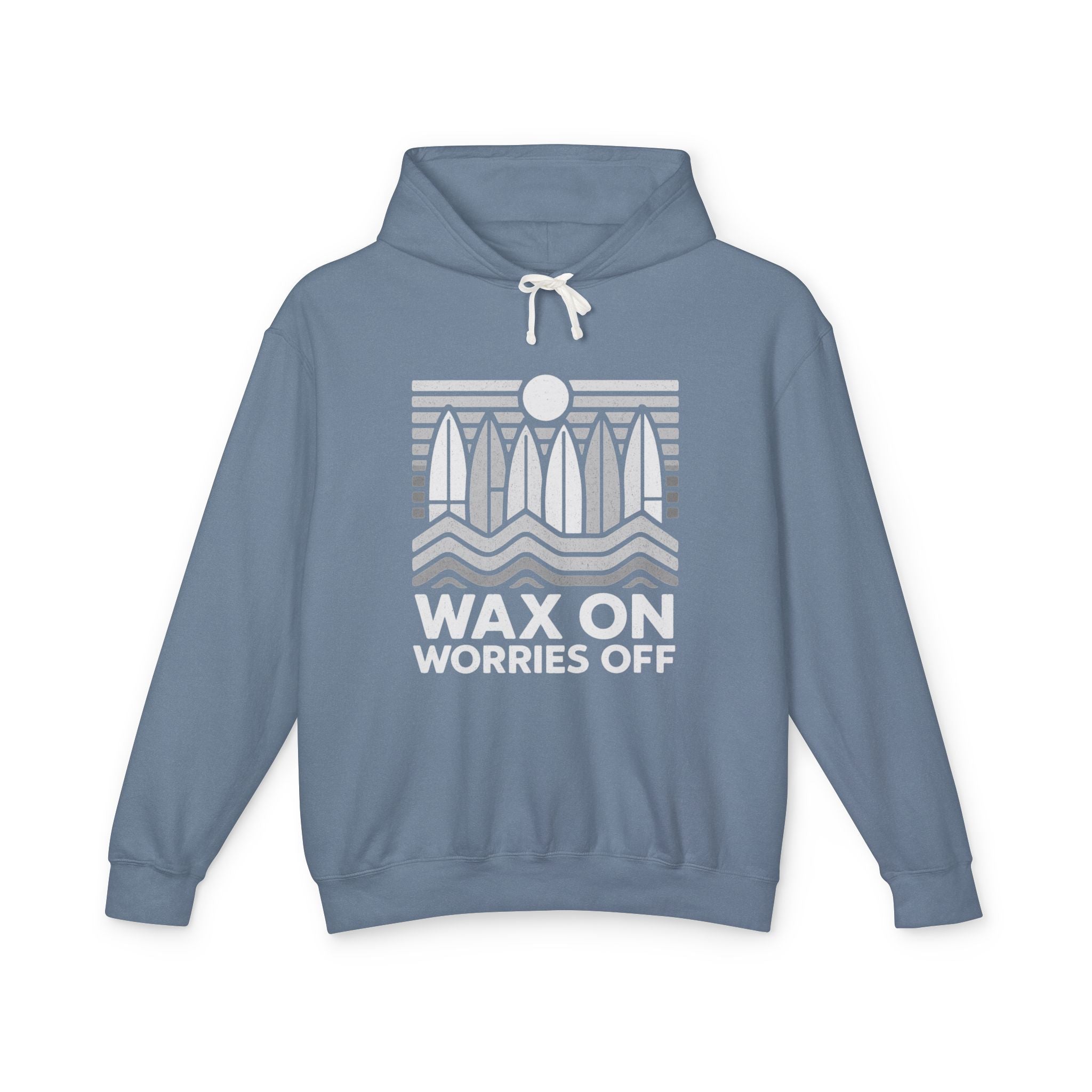 Boards Up 'Wax On' Hoodie - Wave White