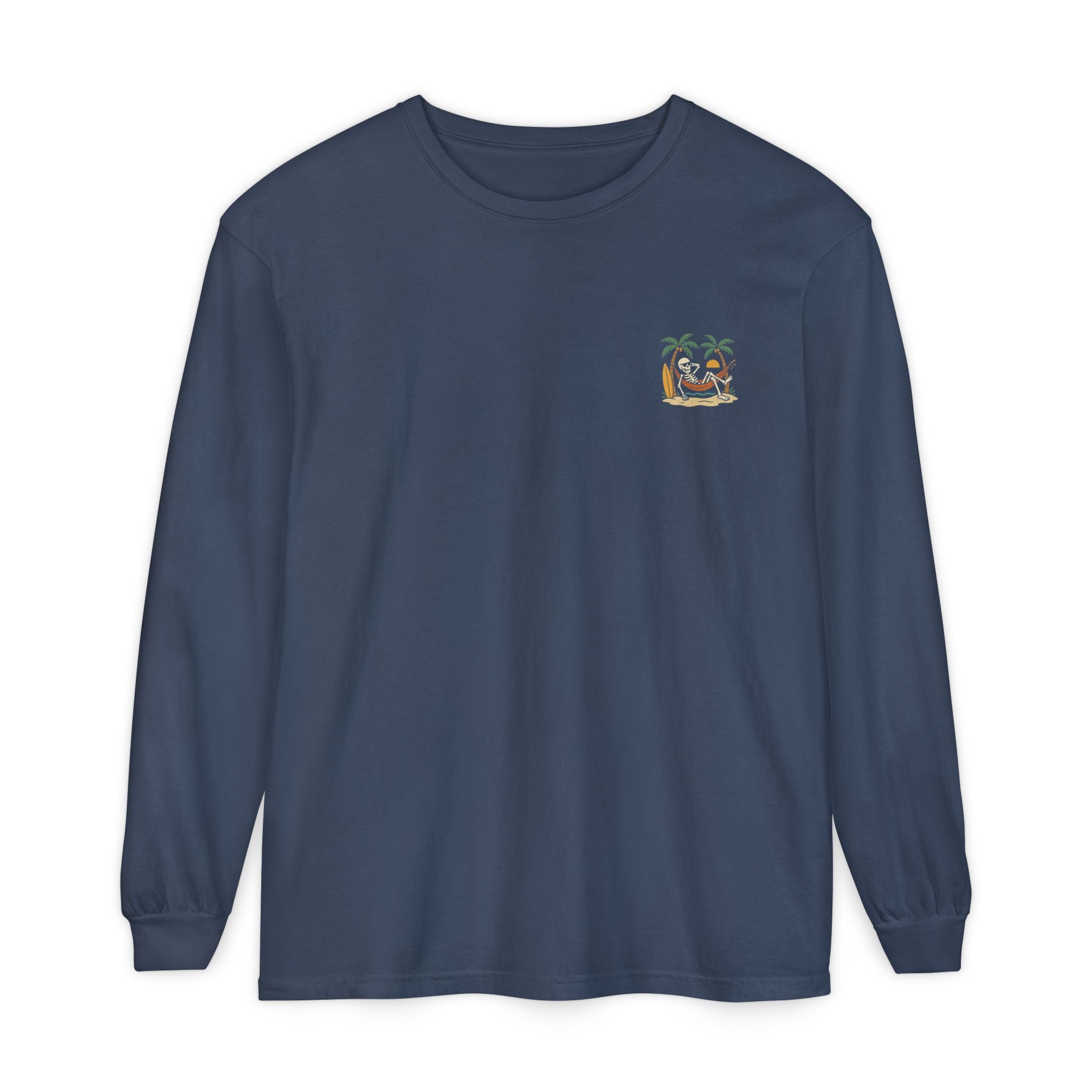 Skully 'Seas the Day!' Long Sleeve Tee - Pocket Only