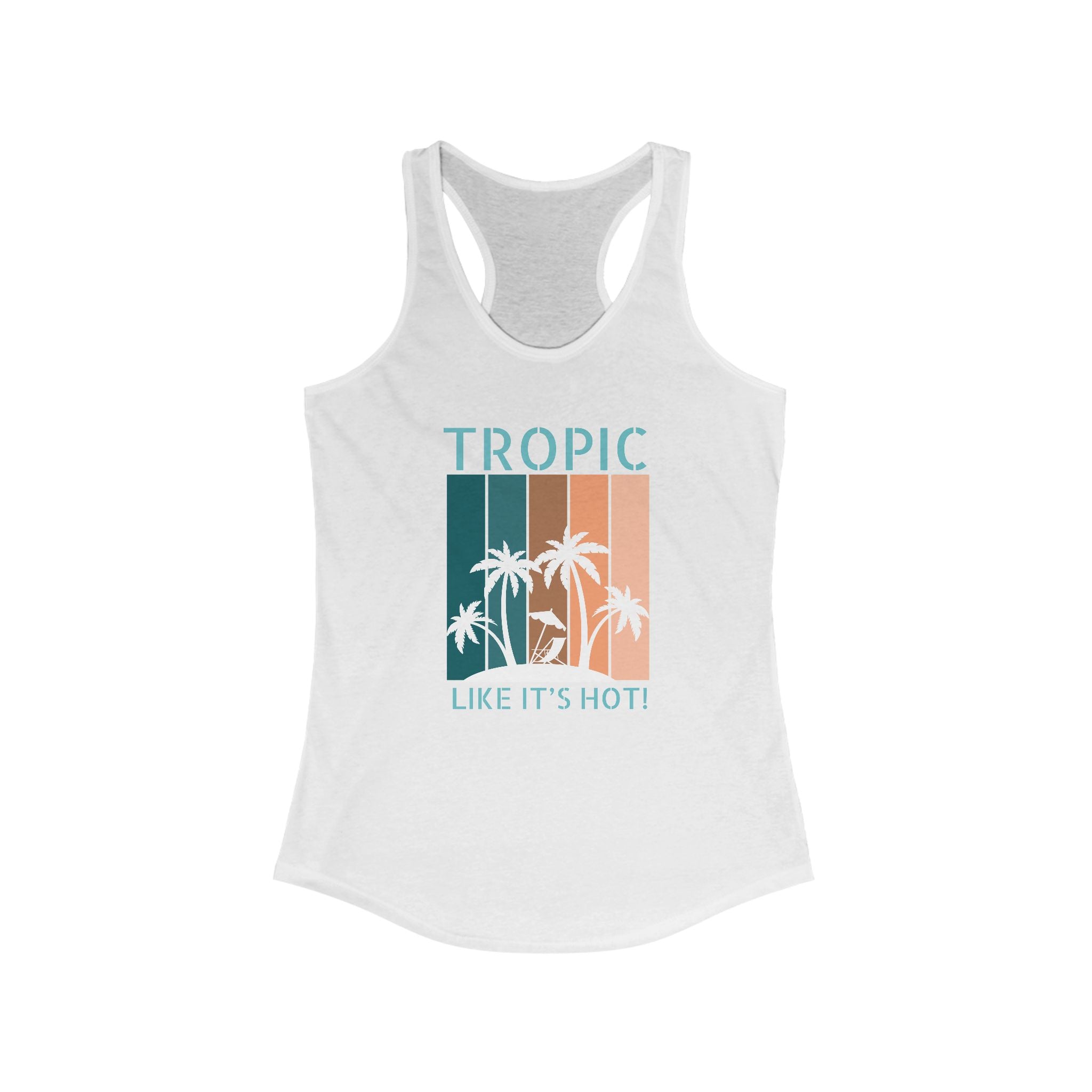 Tropic Panels Racerback Tank - Peaches & Cream