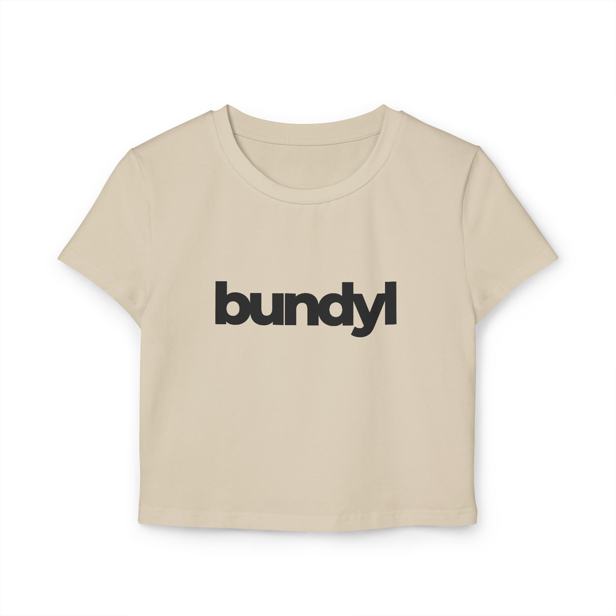 bundyl Logo Cropped Fitted Tee - Black
