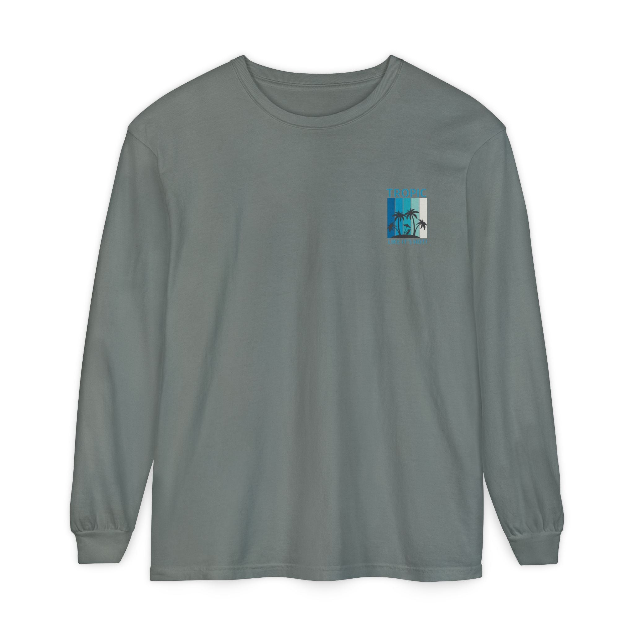 Tropic Panels Long Sleeve Tee - Big Blue Sky