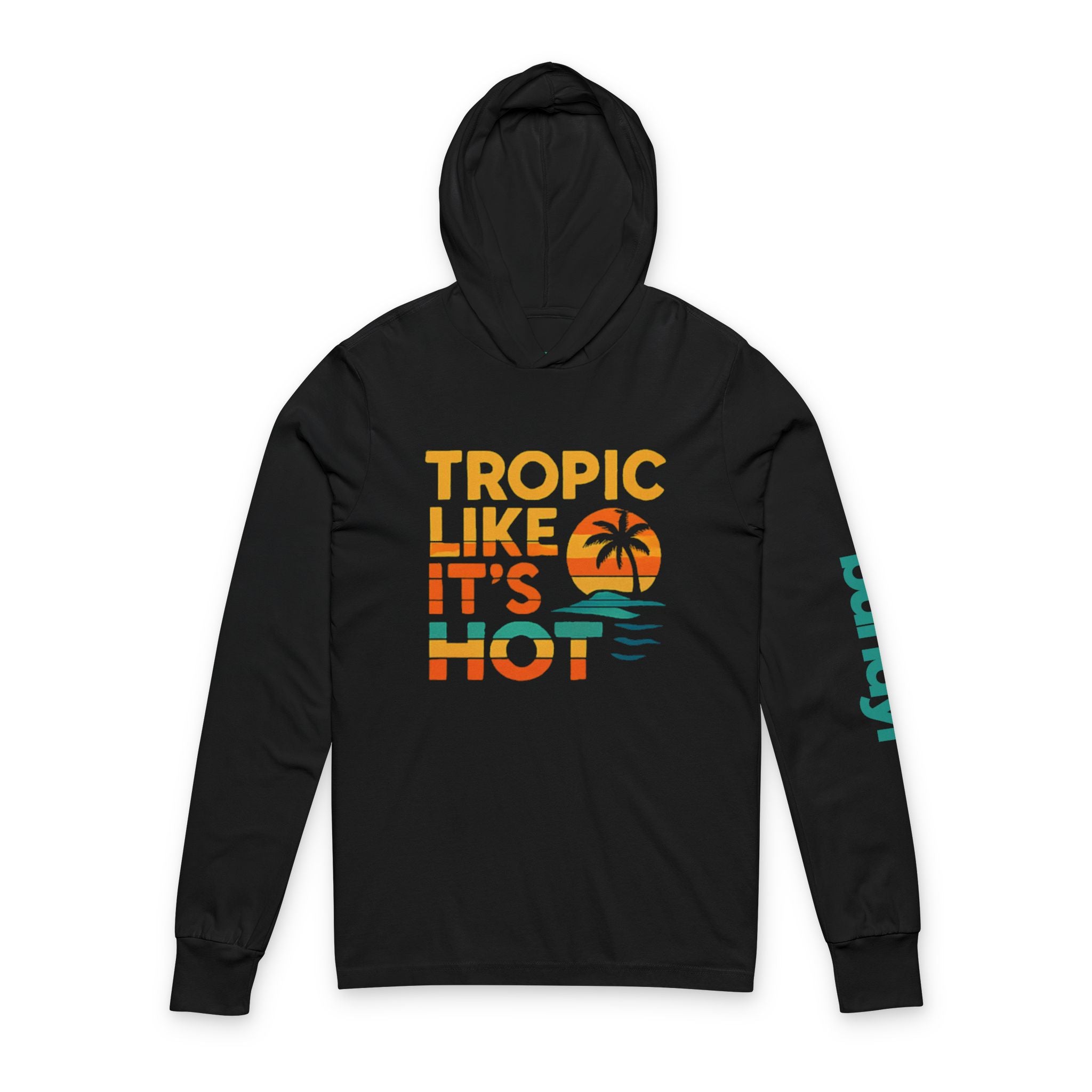 'Tropic Like It's Hot' Long Sleeve Hooded Tee