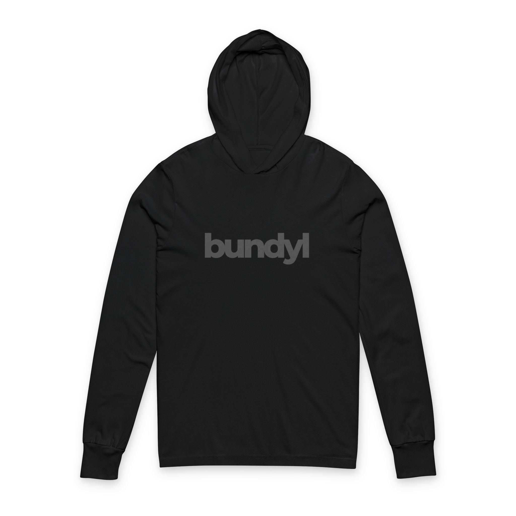 bundyl Logo Hooded Long Sleeve Hooded Tee - Grey