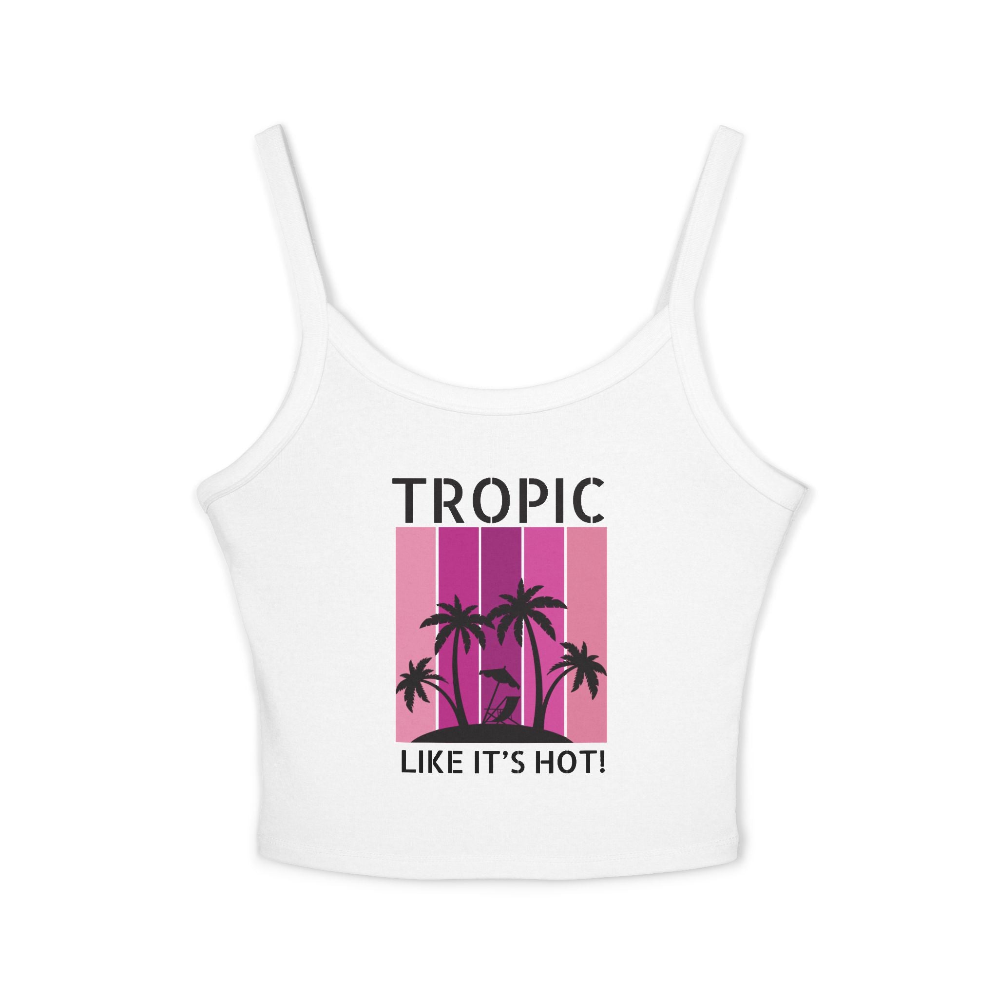 Tropic Panels Spaghetti Strap Tank - Hot Summer Pink