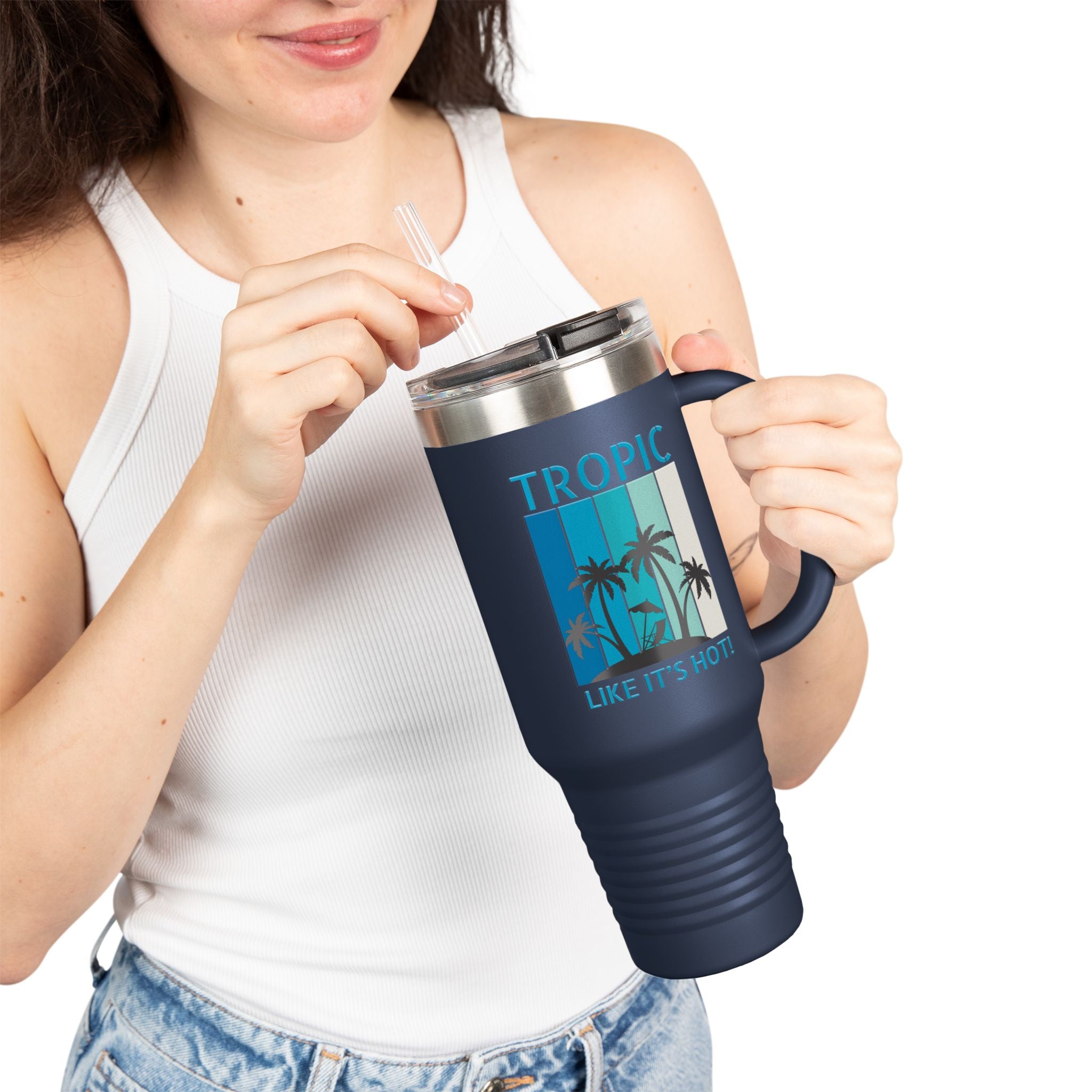 Tropic Panels Tumbler - Big Blue Sky