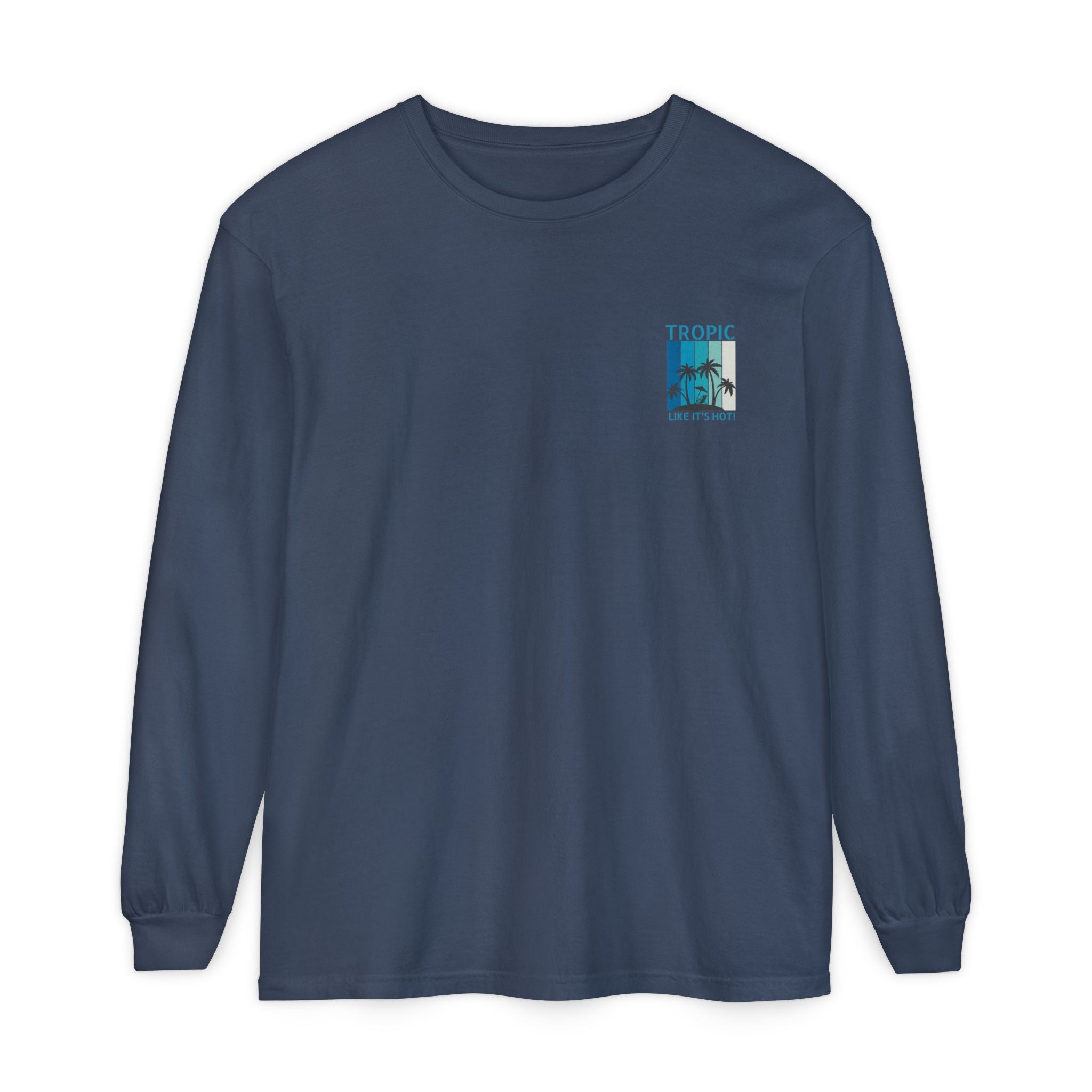 Tropic Panels Long Sleeve Tee - Big Blue Sky