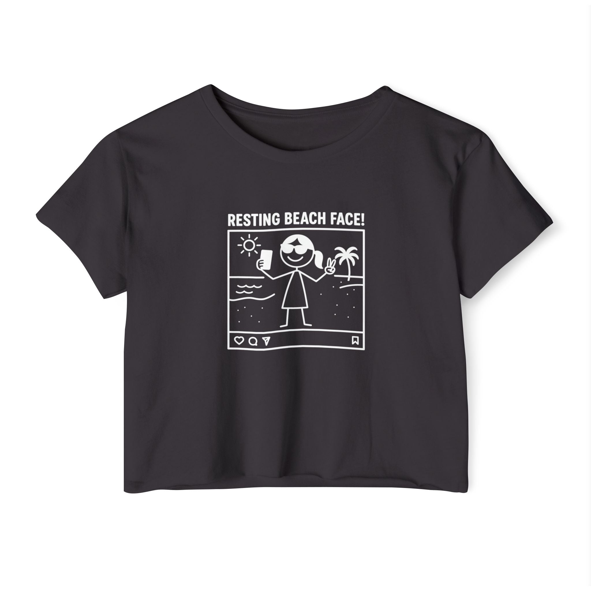 Resting Beach Face! Festival Crop Top - Selfie Girl