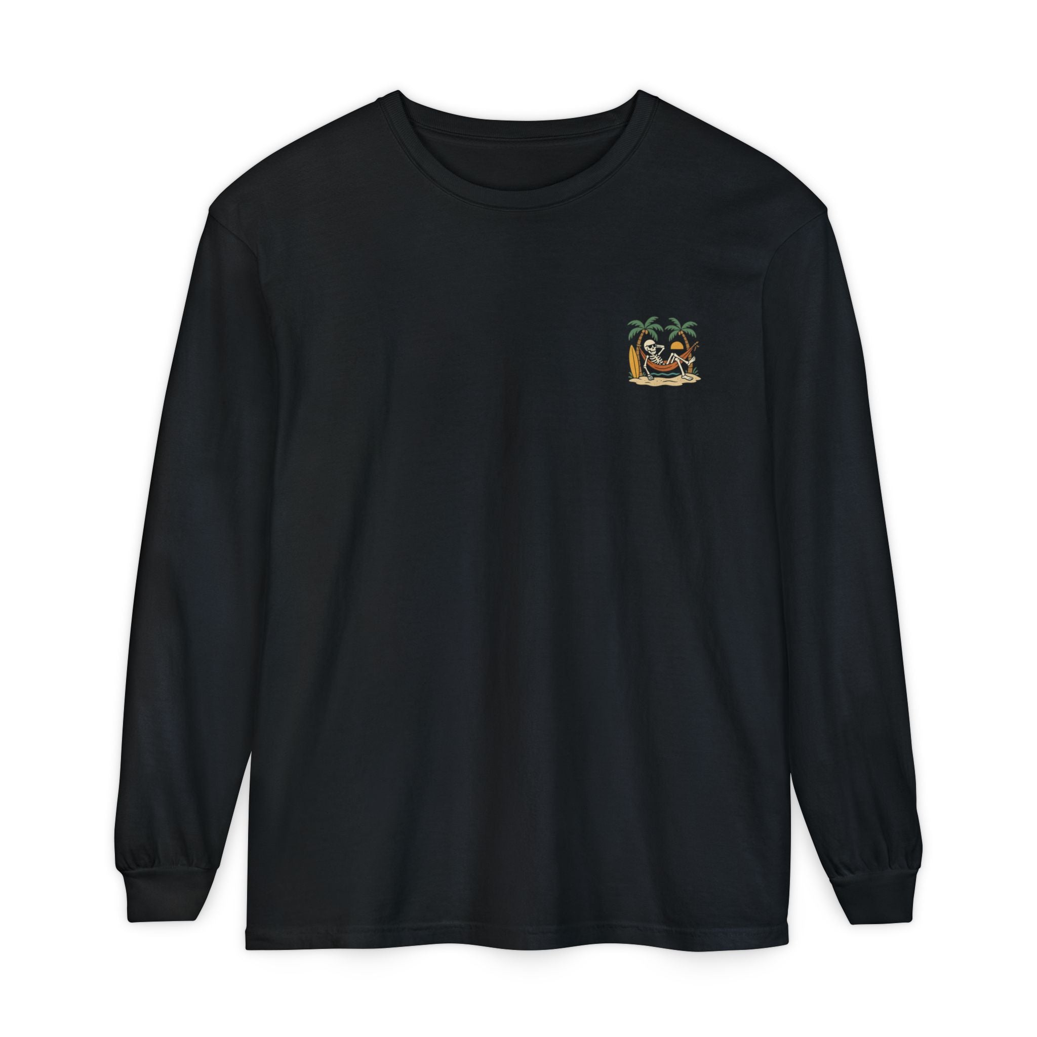 Skully 'Seas the Day!' Long Sleeve Tee - Pocket Only
