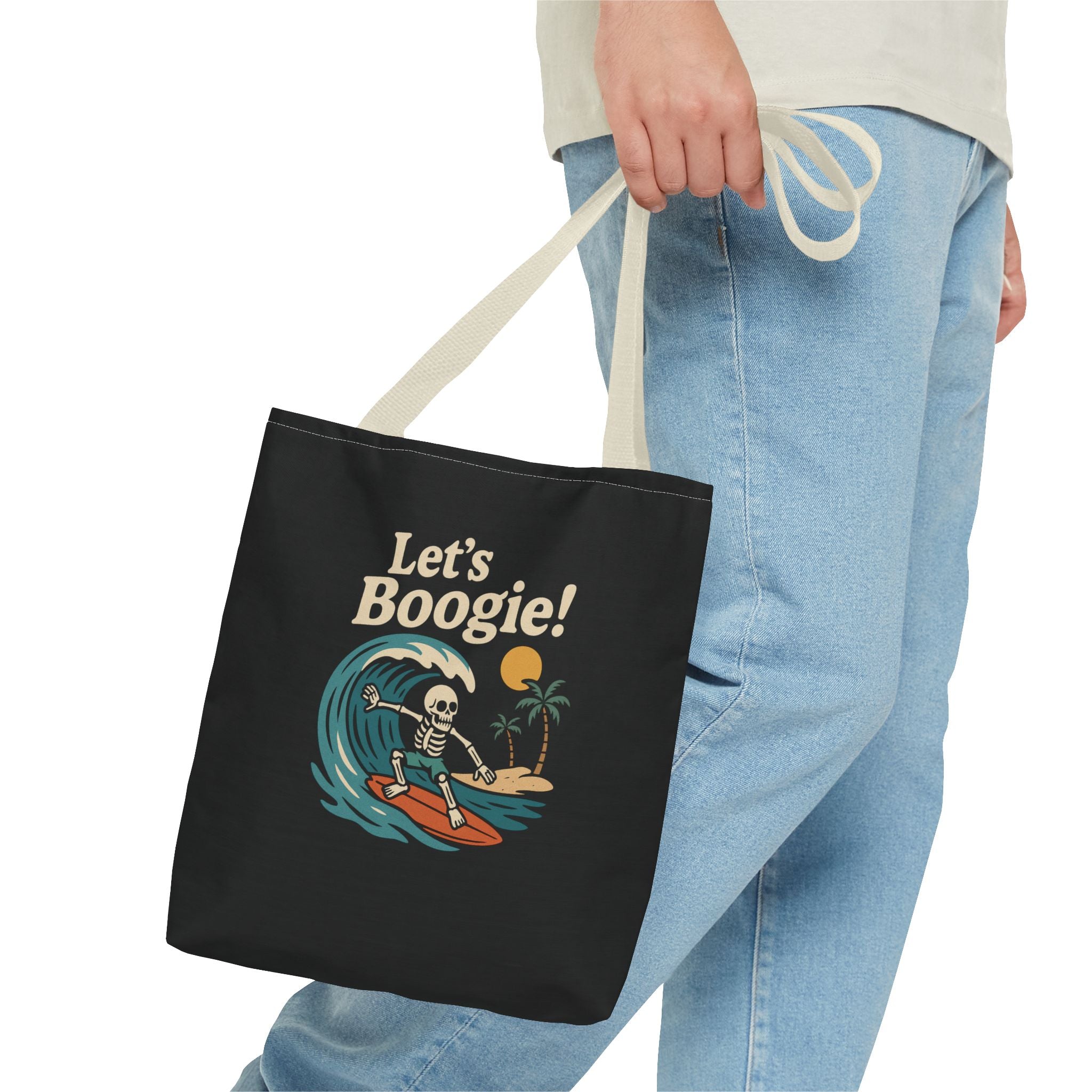 Skully 'Let's Boogie' Everyday Canvas Tote Bag - 13x13