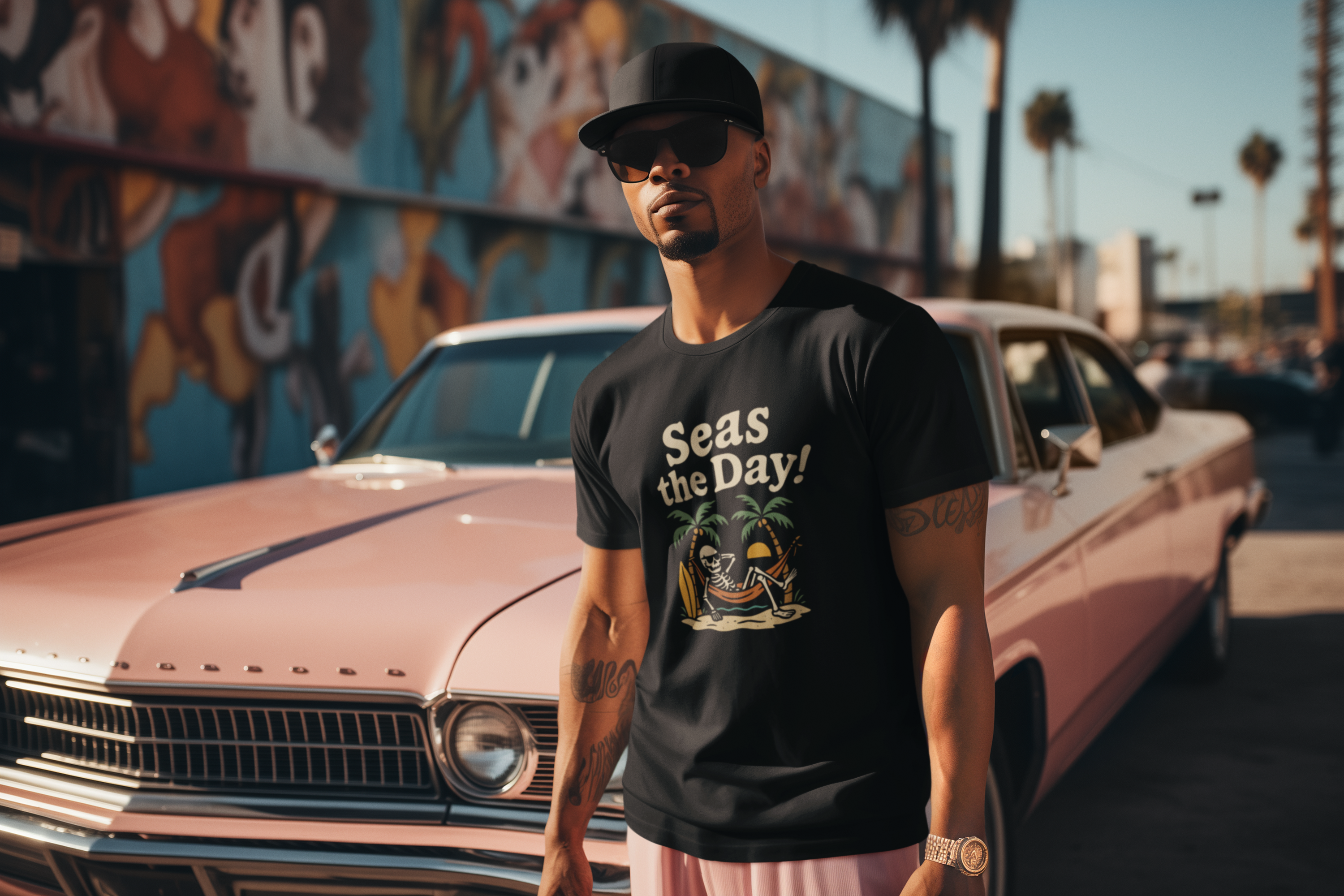 Skully 'Seas the Day' Fitted Tee
