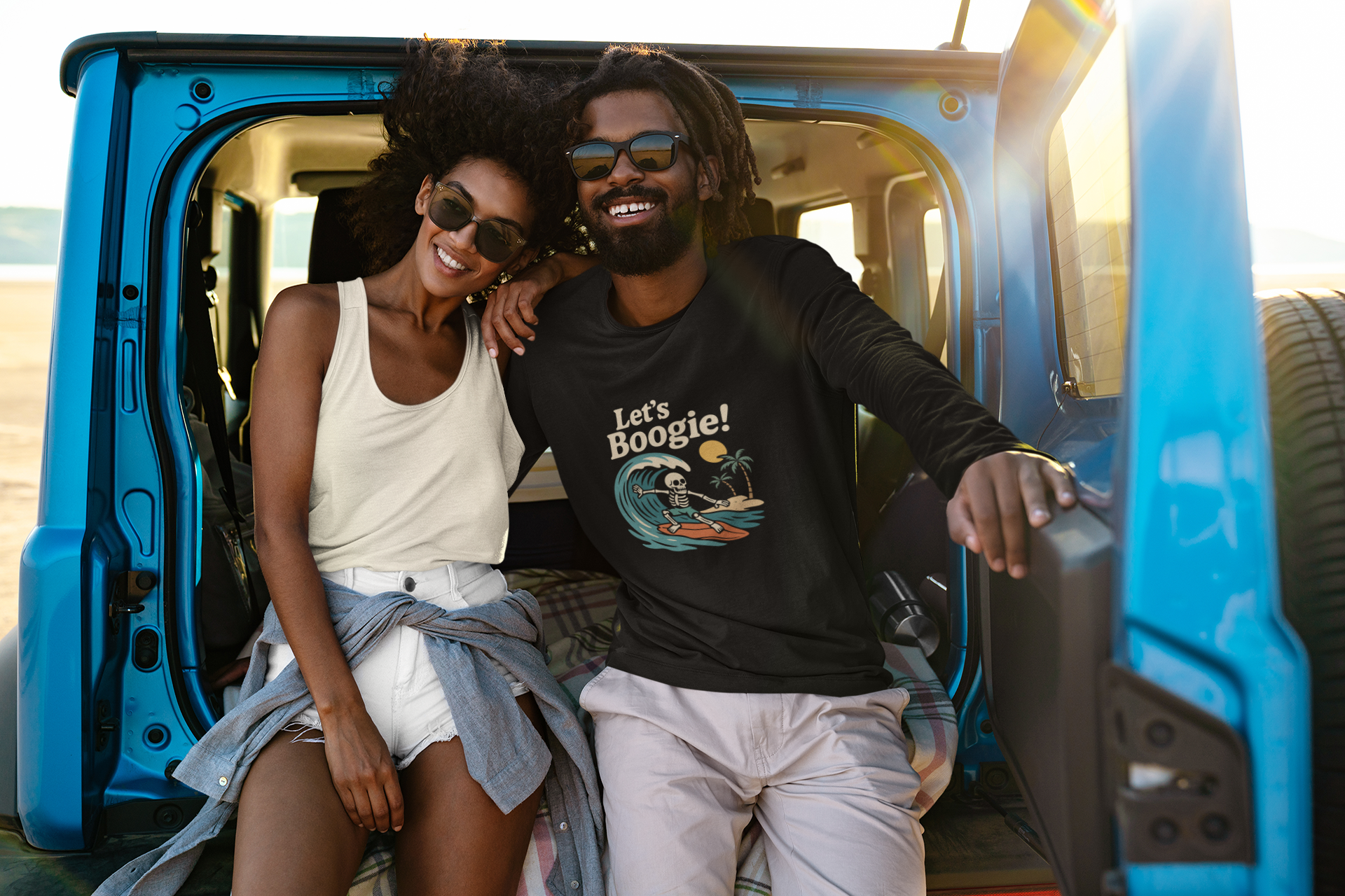 Skully 'Let's Boogie!' Long Sleeve Tee - Bold Front
