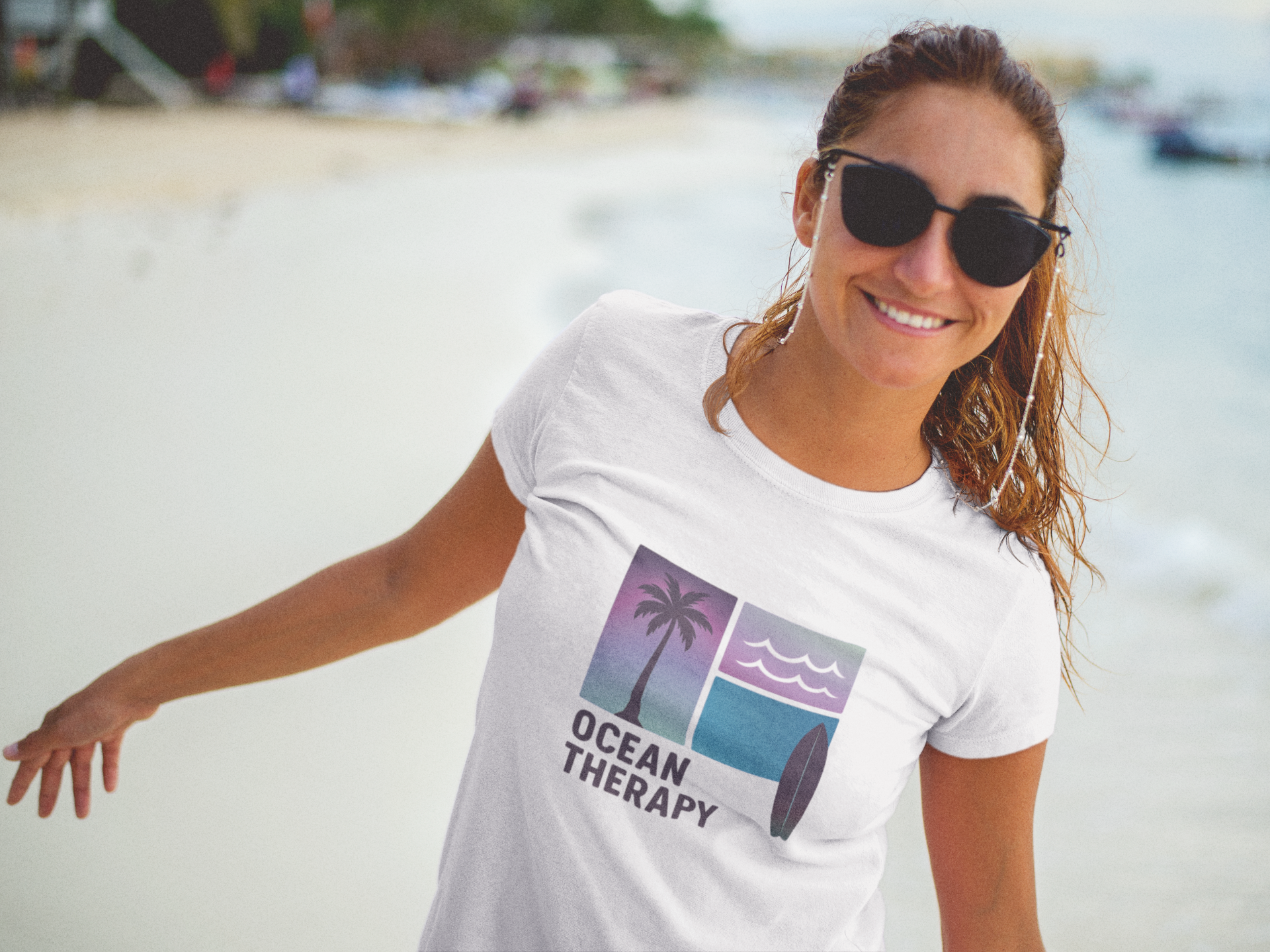 Ocean Therapy Favorite Tee - Beach Block Purple
