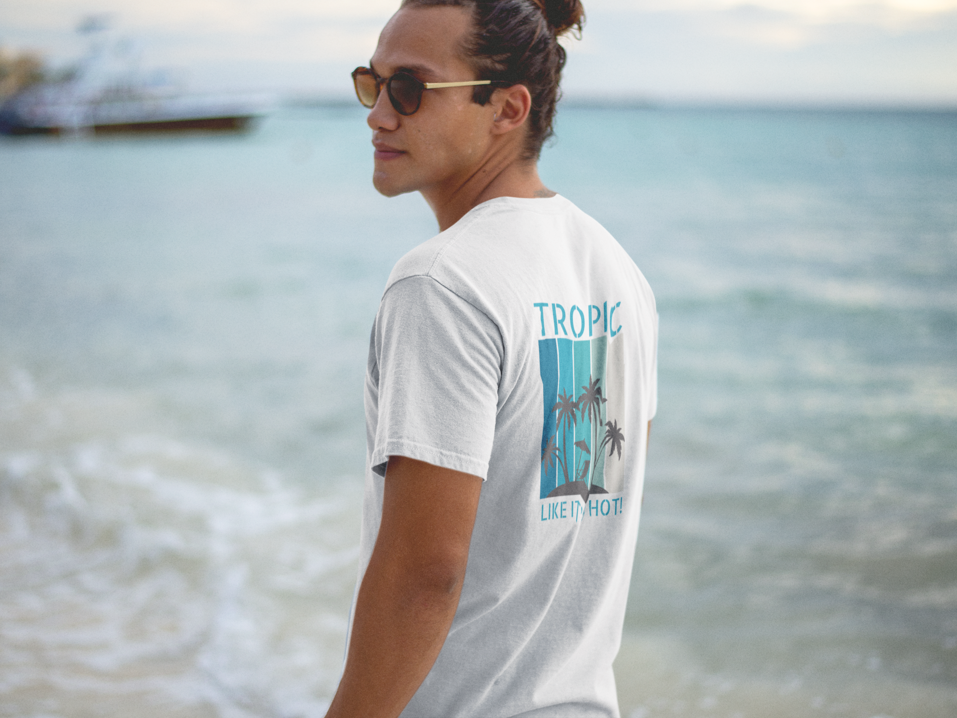 Tropic Panels Relaxed Tee - Big Blue Sky
