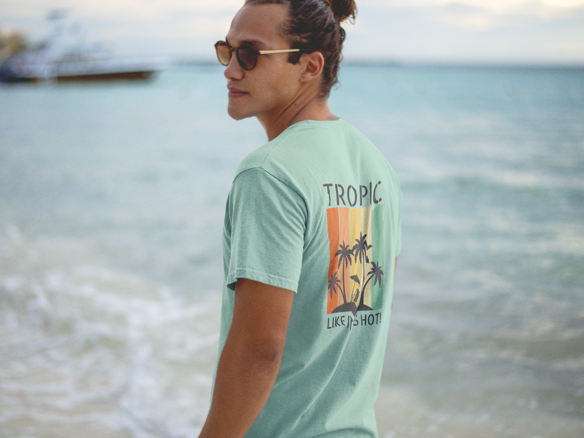 Tropic Panels Relaxed Tee - Rainbow Sunset