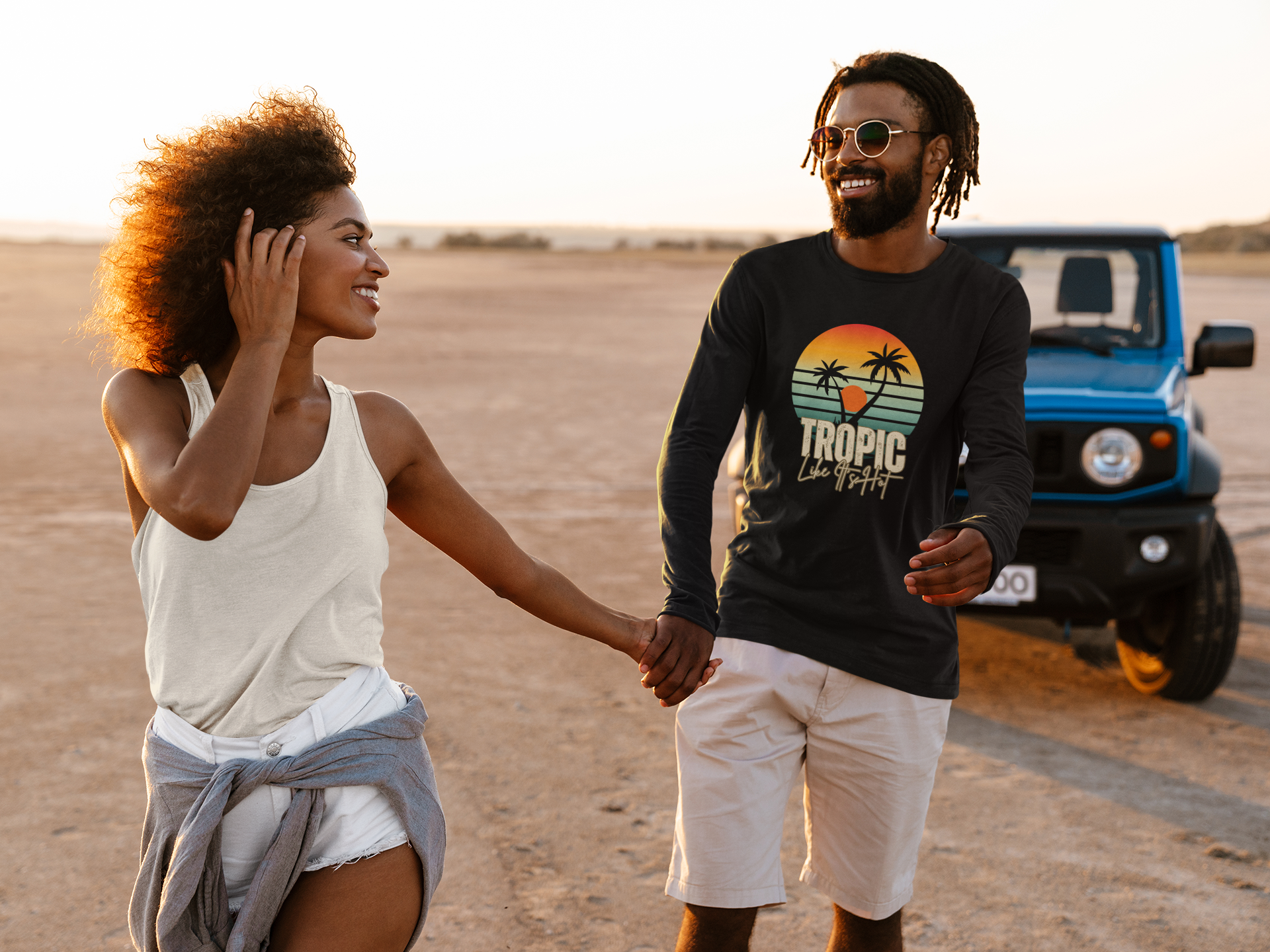 'Tropic Like It's Hot' Sunset Long Sleeve Tee