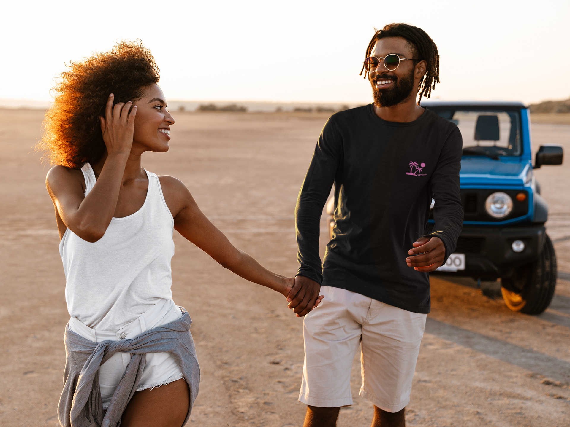 Tropic Beach 'Seas the Day' Long Sleeve Tee - Hot Summer Pink