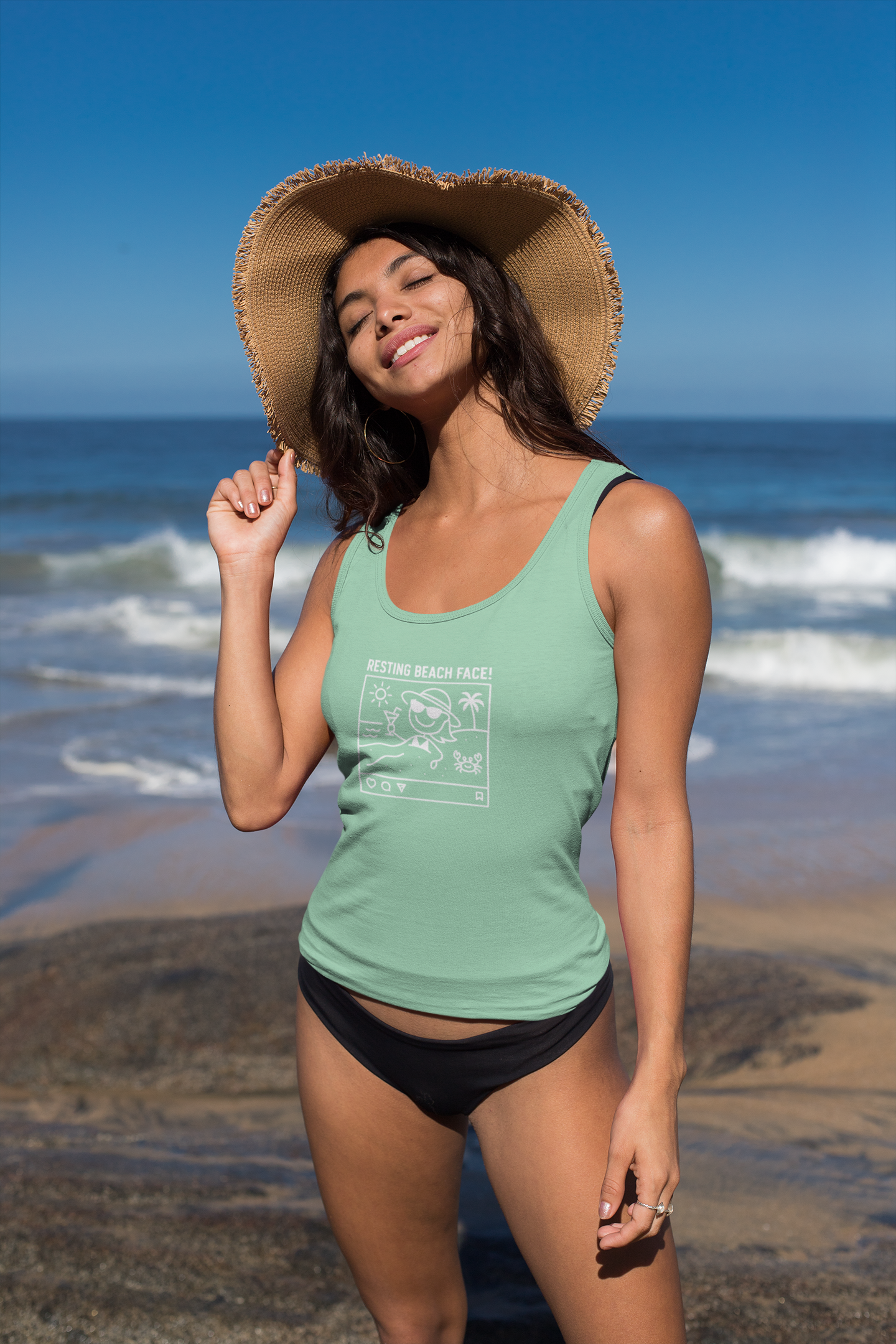 Resting Beach Face!  Racerback Tank - Neck Deep