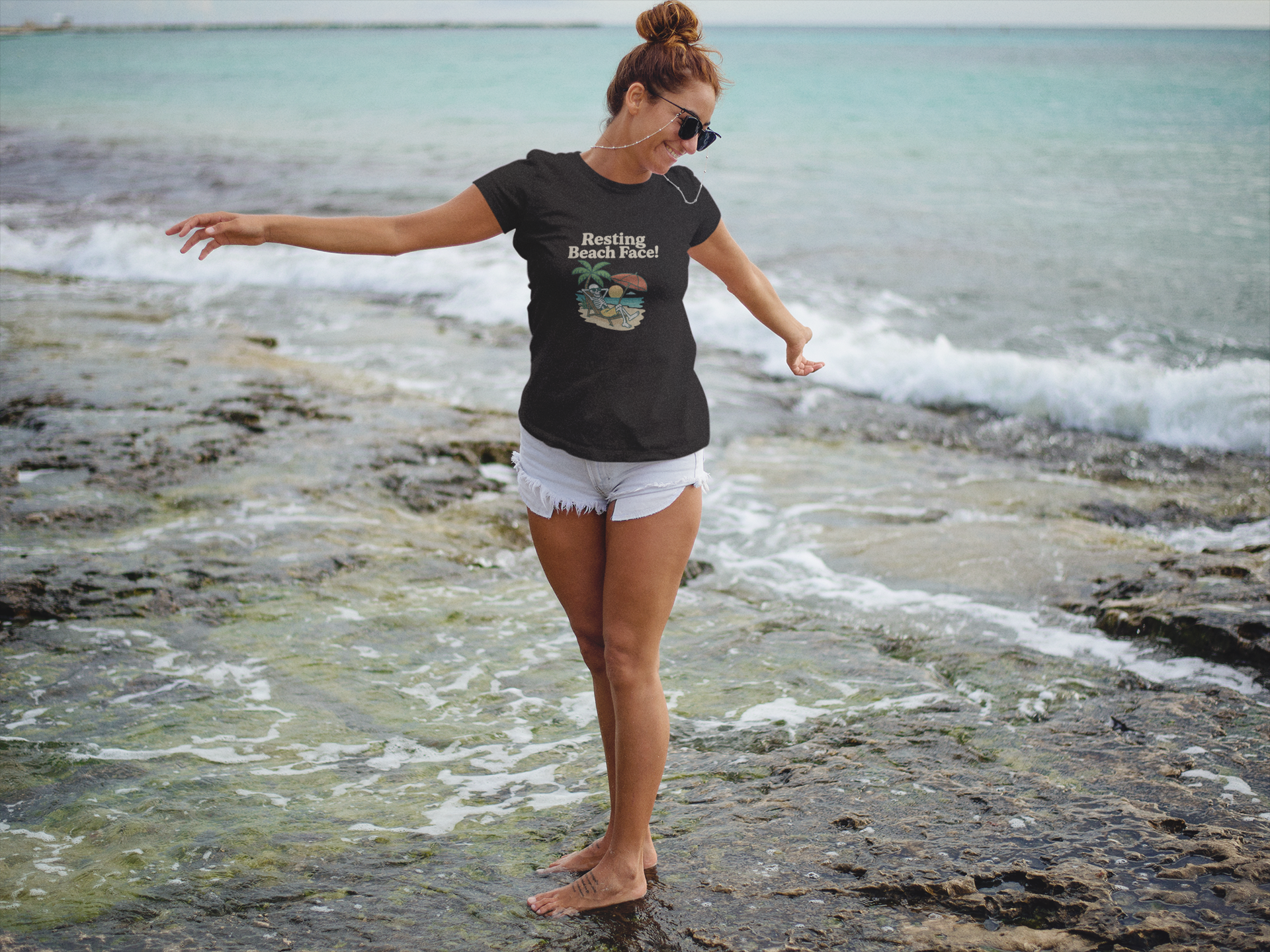 Skully 'Resting Beach Face' Favorite Tee